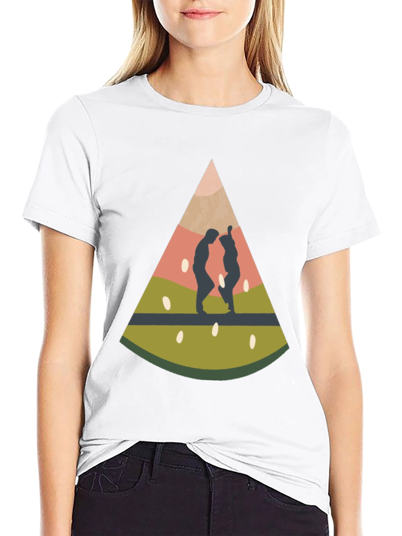 Watermelon Slice Graphic Print T-Shirt
