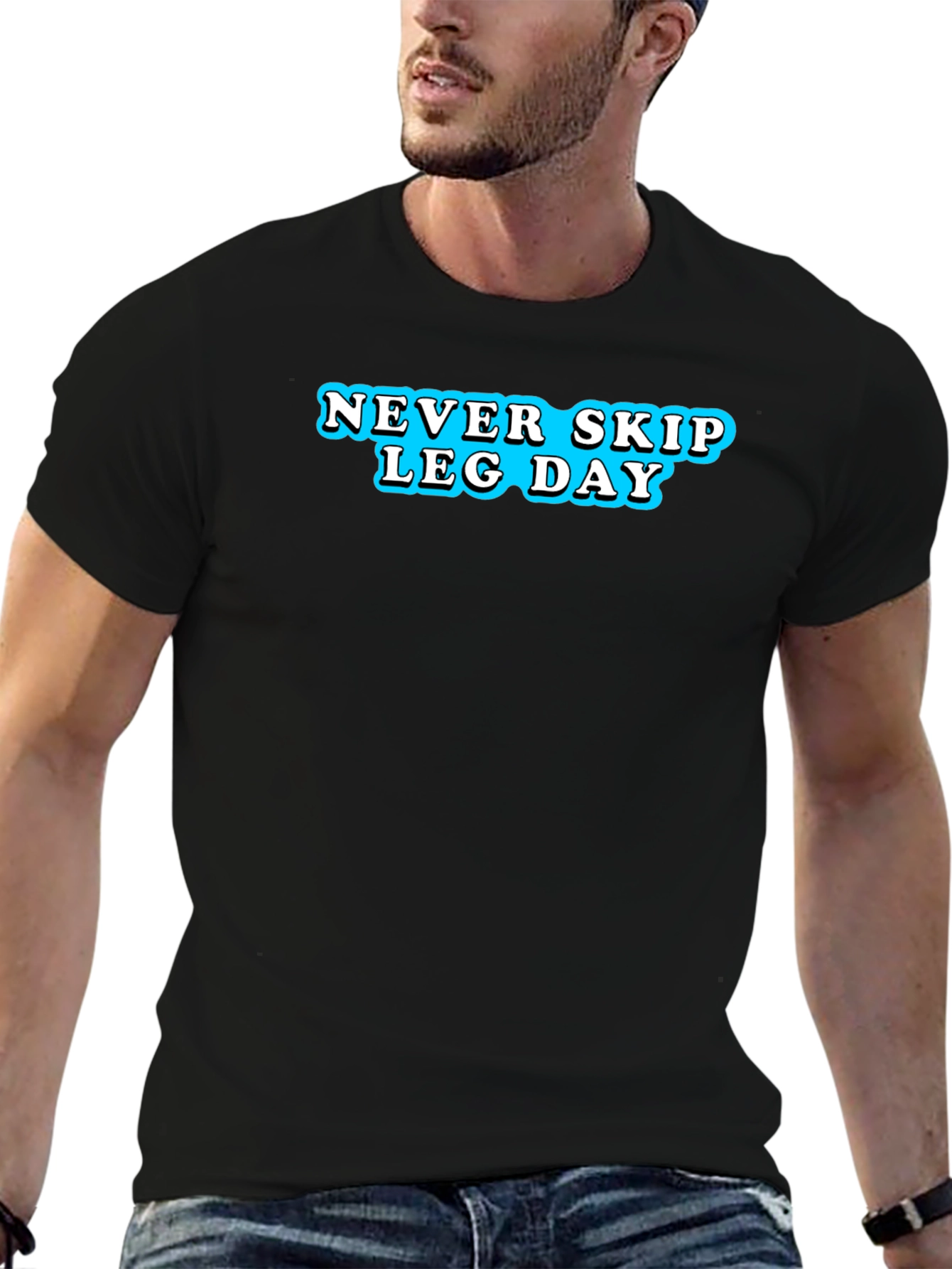 Never Skip Leg Day T-Shirt - Black