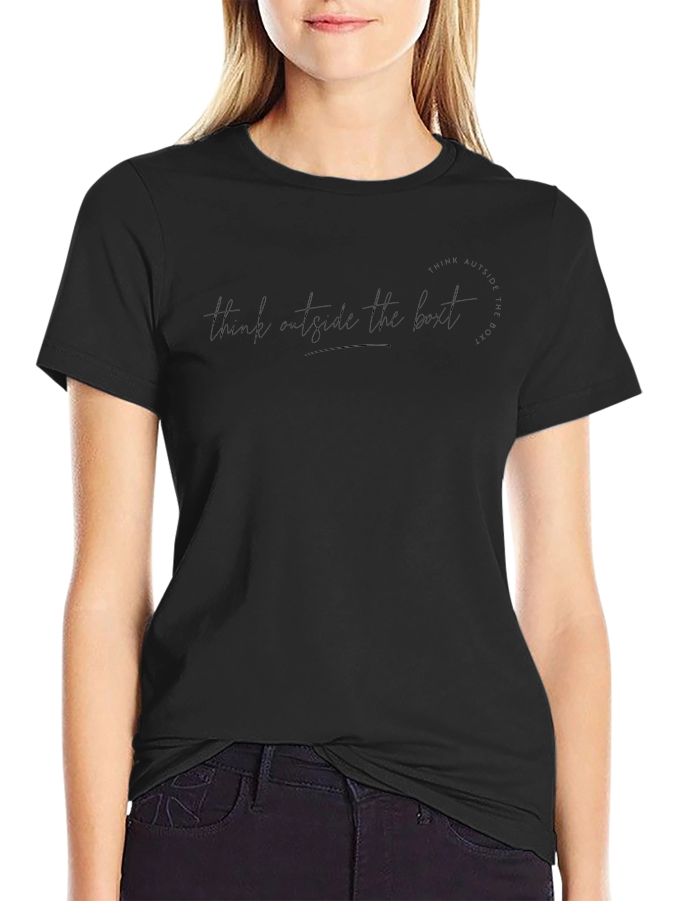 Minimalist Black Crew Neck T-Shirt