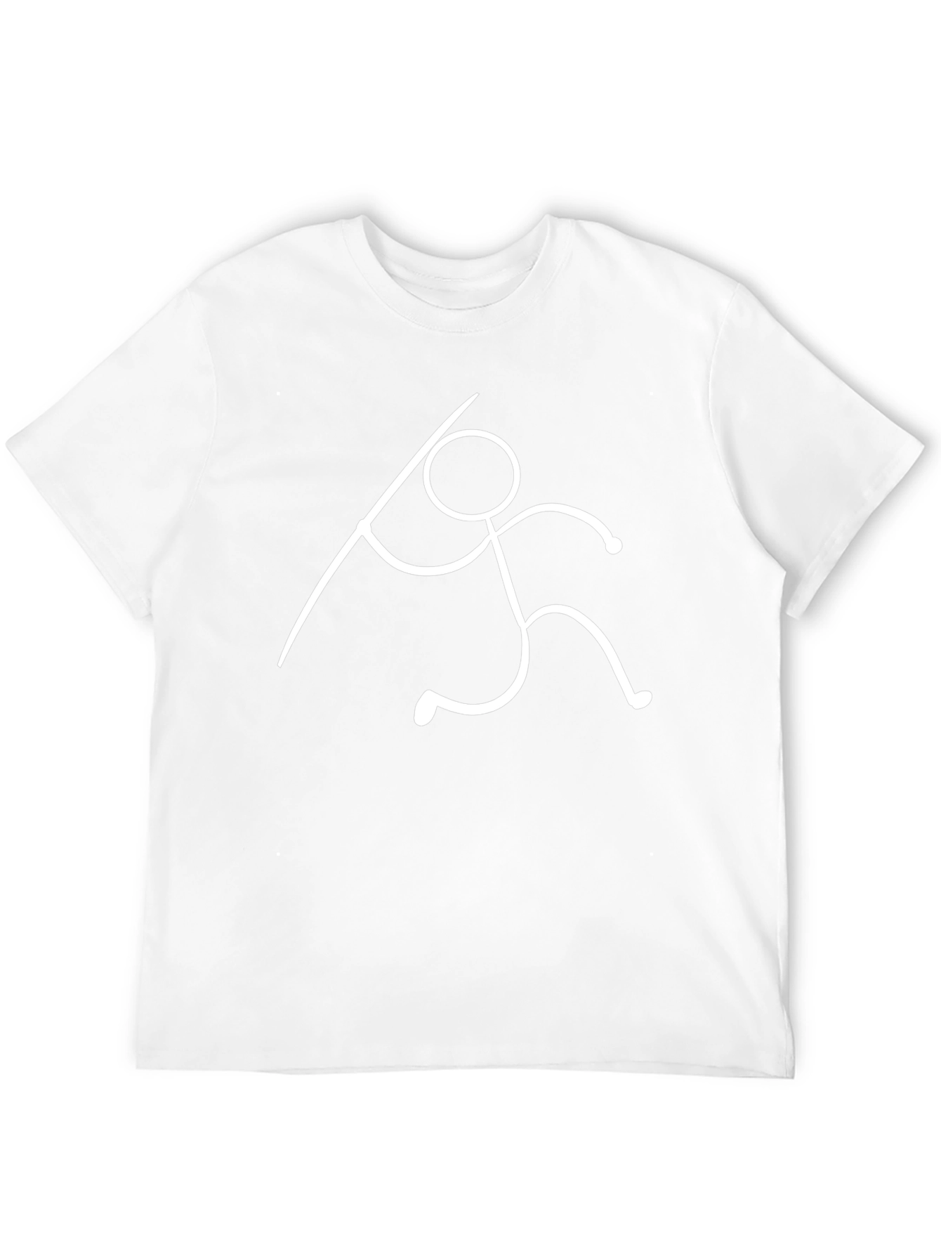 Javelin Thrower Graphic Tee - Black Cotton T-Shirt