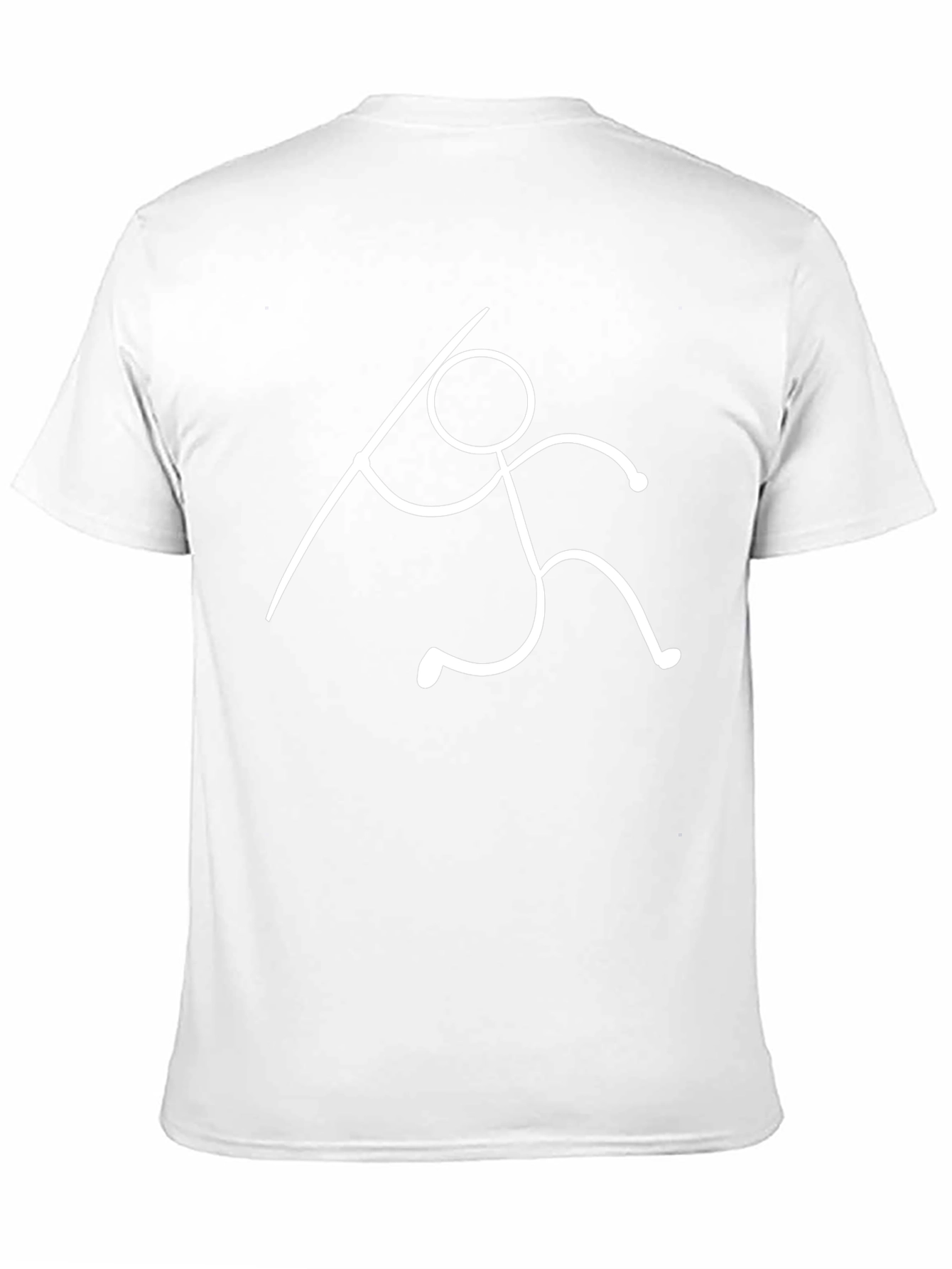 Javelin Thrower Graphic Tee - Black Cotton T-Shirt