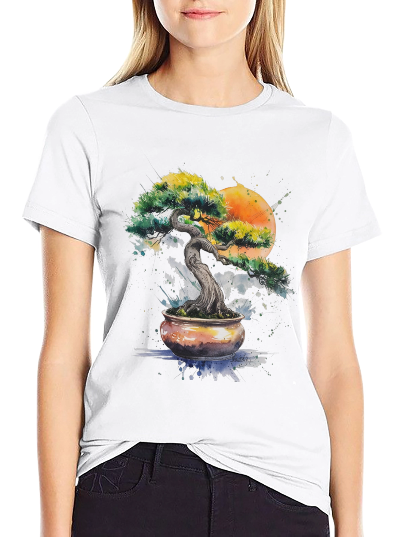 Bonsai Tree Art Graphic T-Shirt