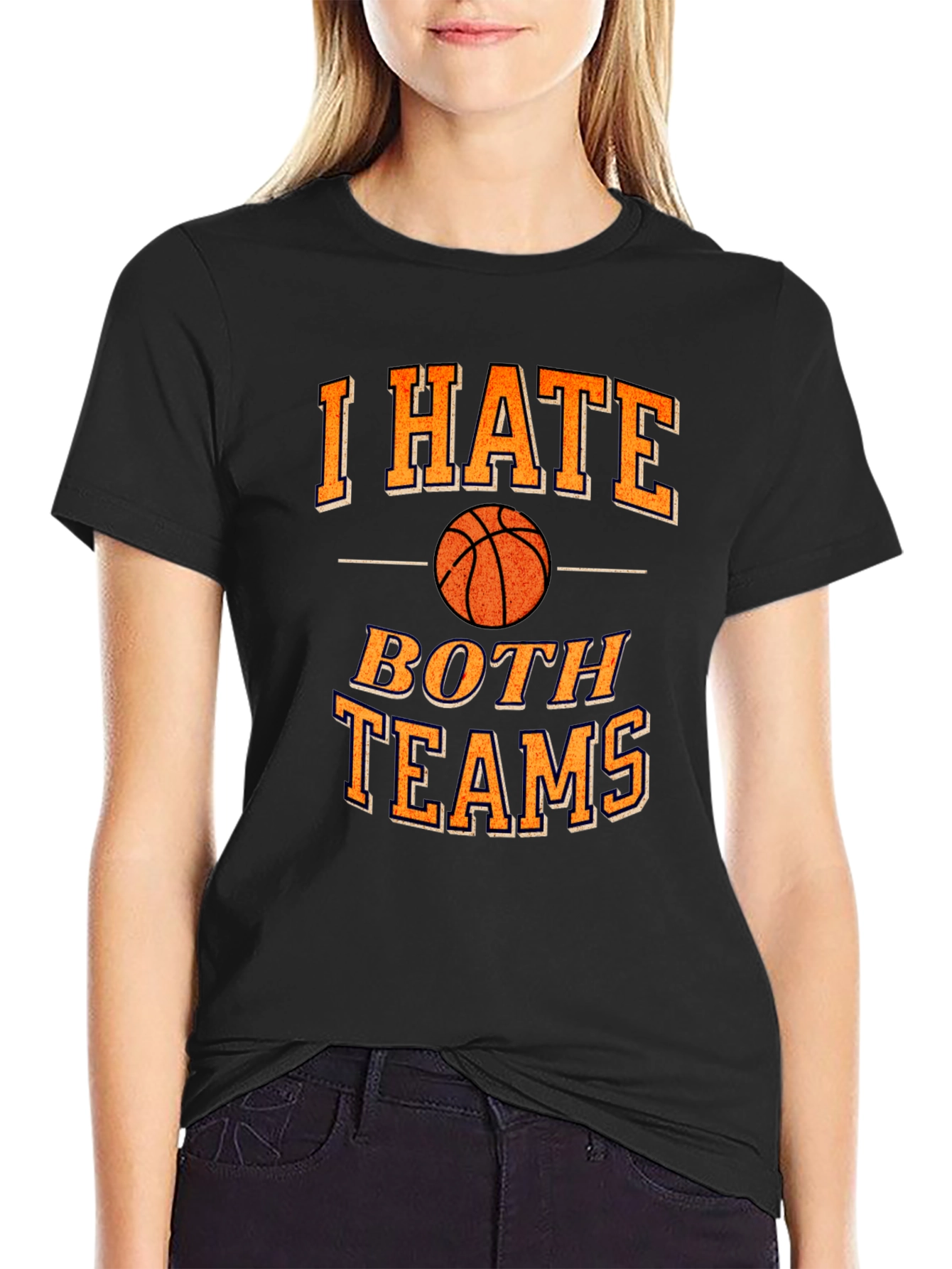 Funny Basketball I Hate Both Teams T-Shirt