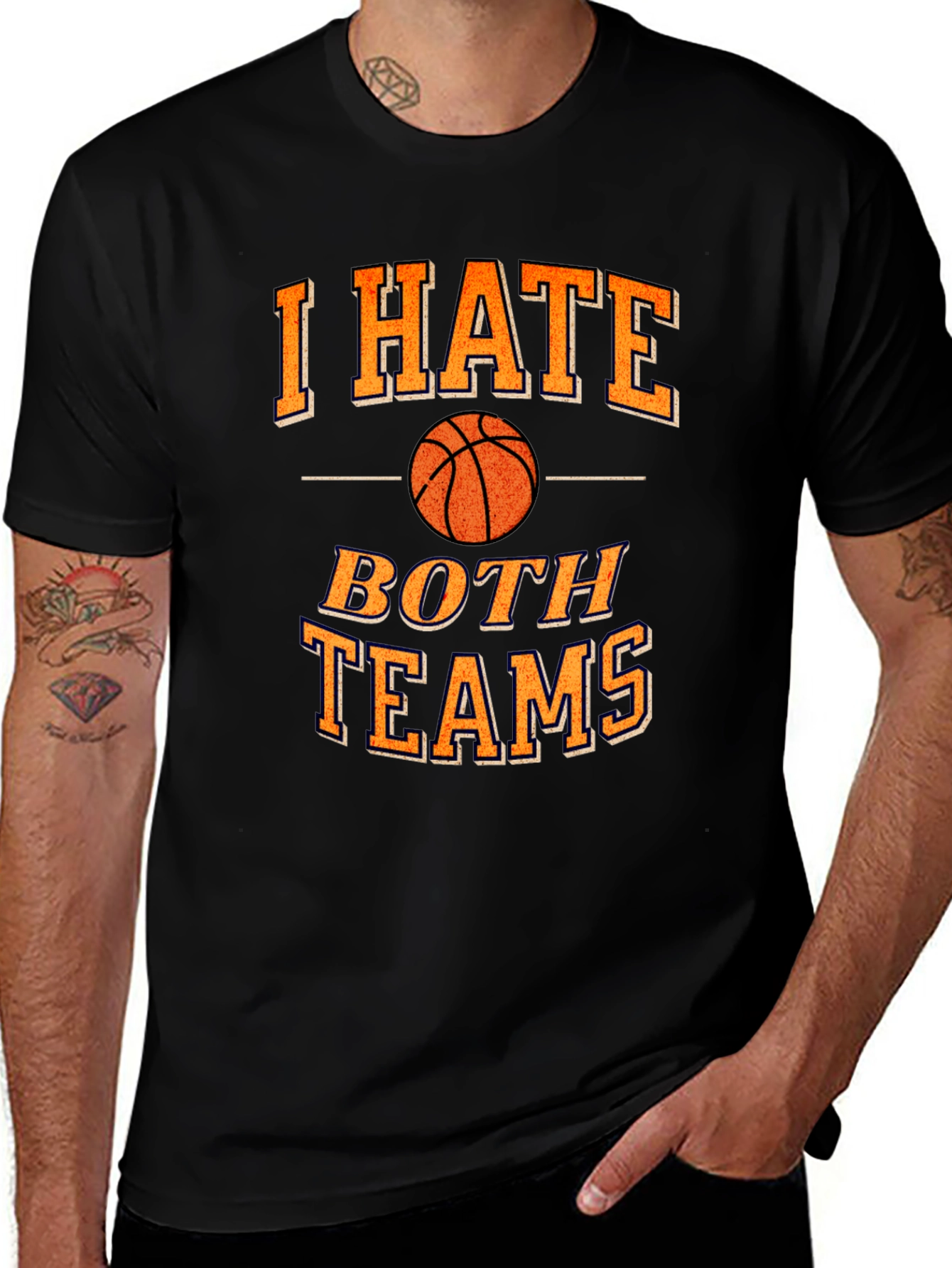 Funny Basketball I Hate Both Teams T-Shirt