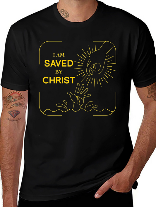 Saved By Christ Graphic Tee - Religious Apparel