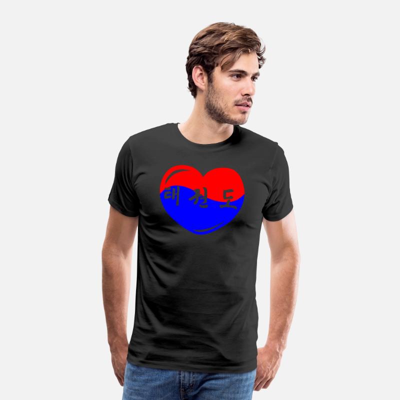 Taekwondo korean heart red blue