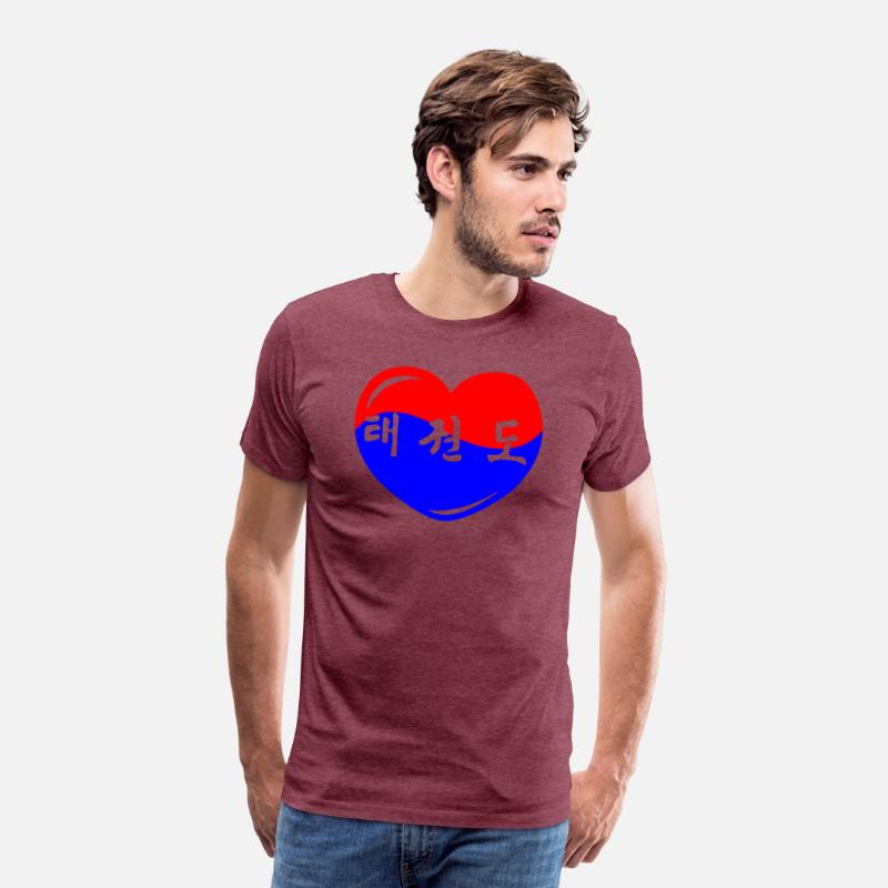 Taekwondo korean heart red blue