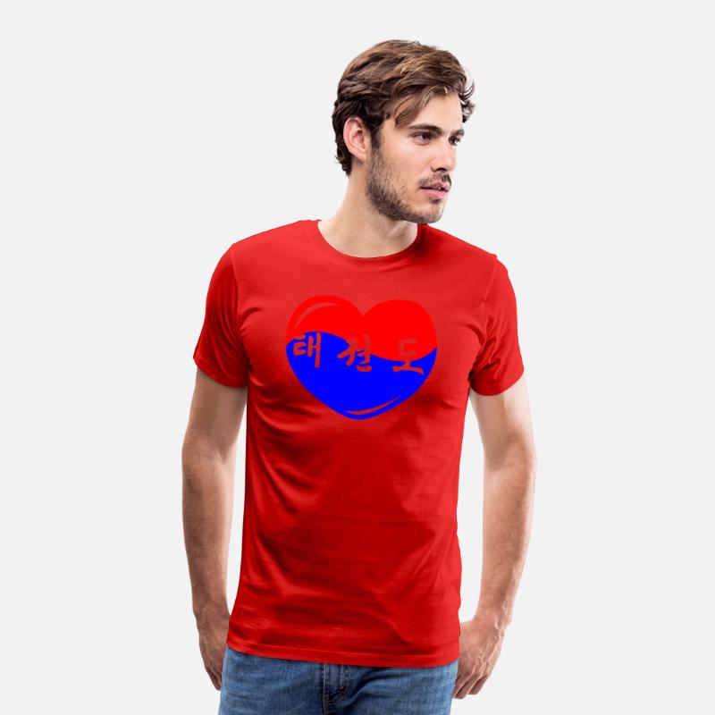 Taekwondo korean heart red blue