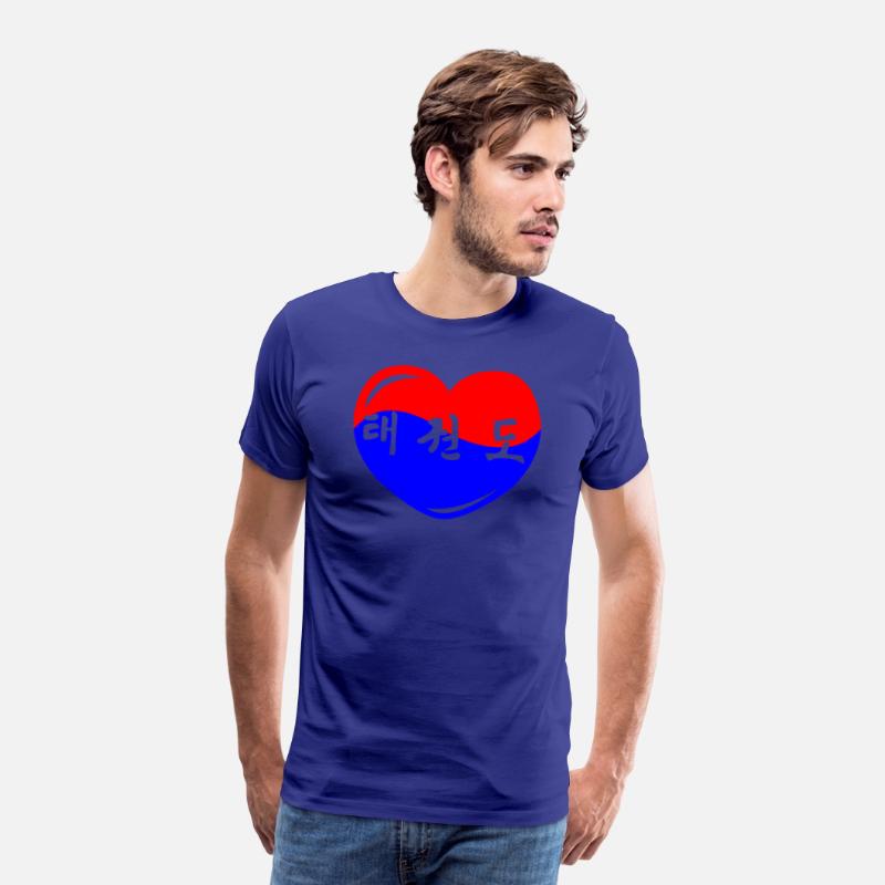Taekwondo korean heart red blue