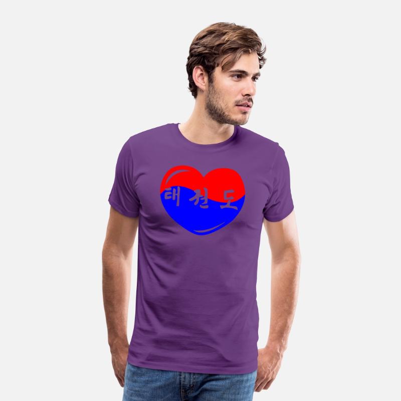 Taekwondo korean heart red blue