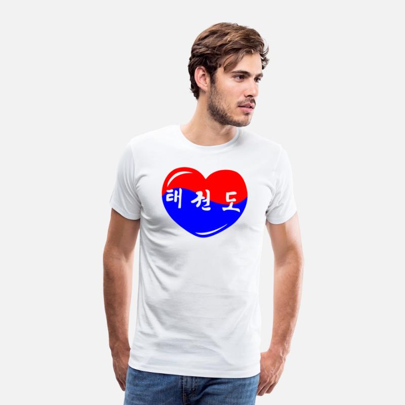 Taekwondo korean heart red blue