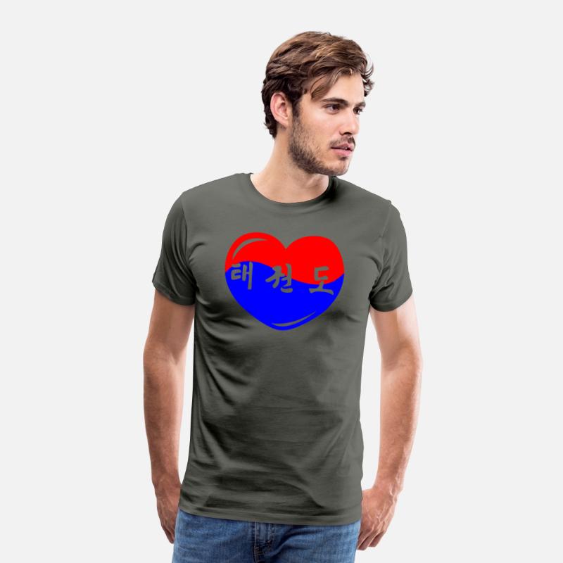 Taekwondo korean heart red blue