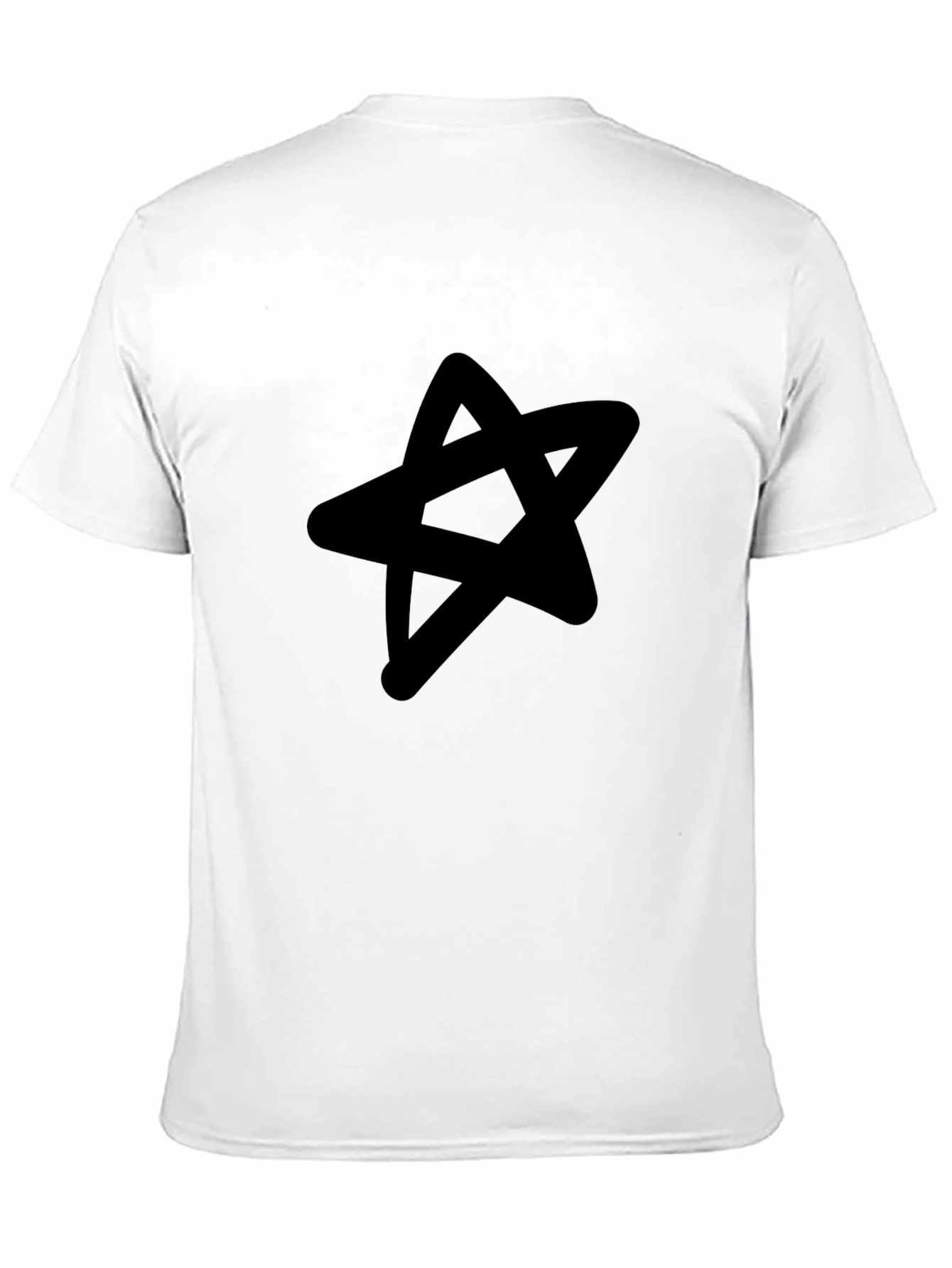 Star Graphic Black T-Shirt - Casual Mens Tee