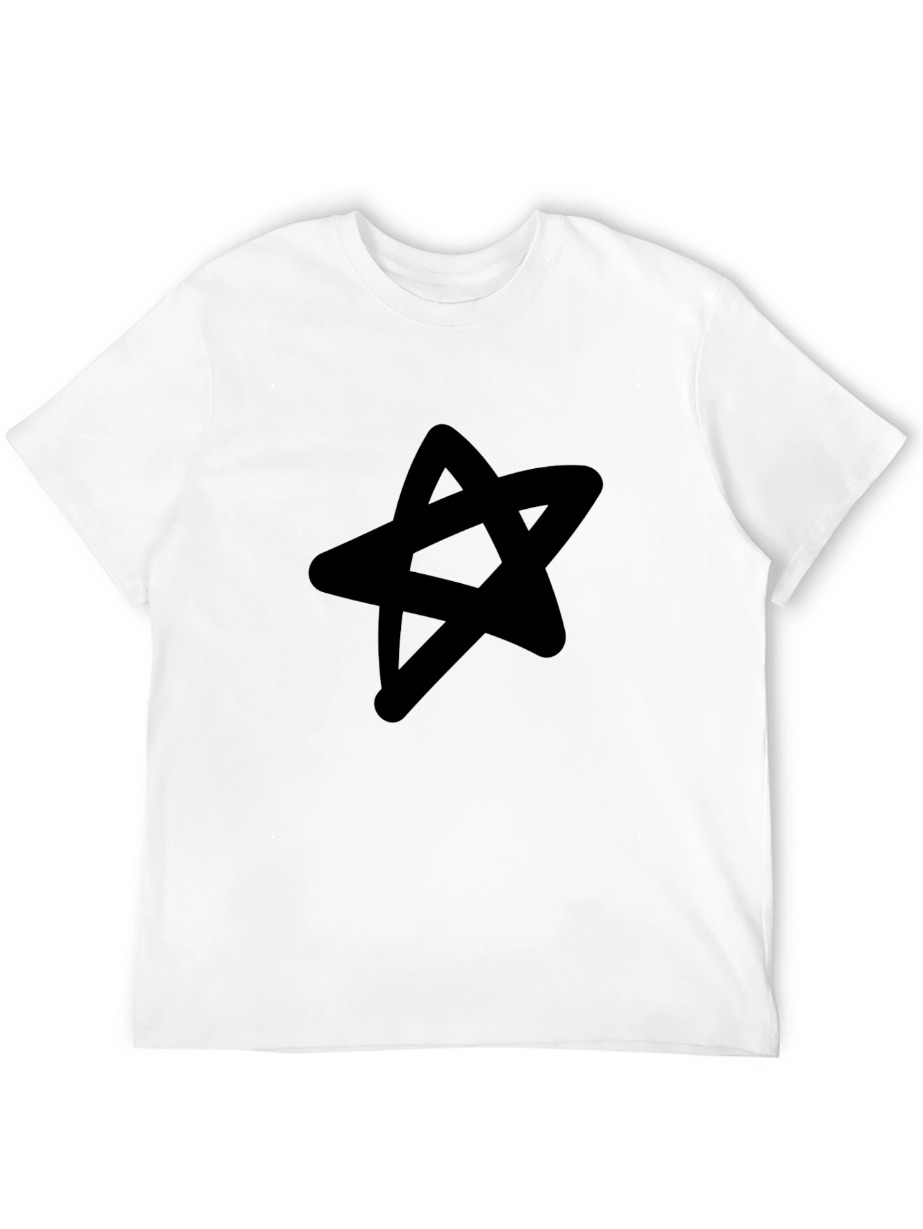 Star Graphic Black T-Shirt - Casual Mens Tee