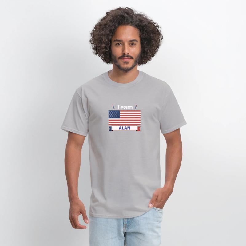 Team Alan USA American Flag Stars Stripe