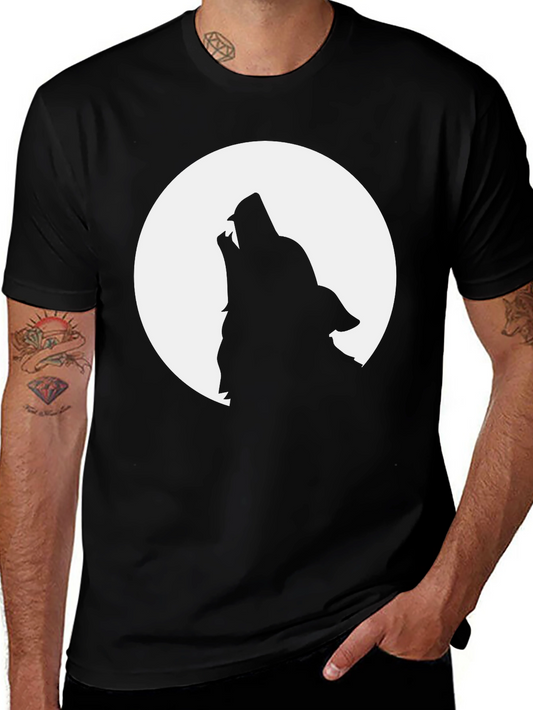 Wolf Moon Graphic Tee - Mens Black T-Shirt