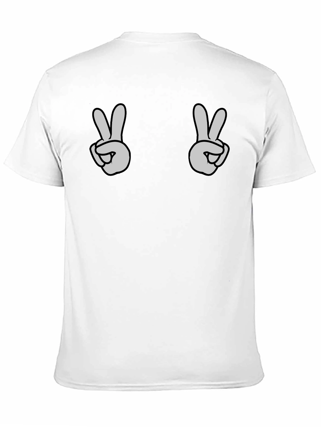 Peace Sign Graphic Tee - Black Casual Shirt