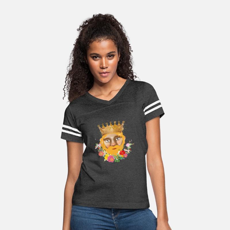 The king with a crown as a puppet theater portrait
