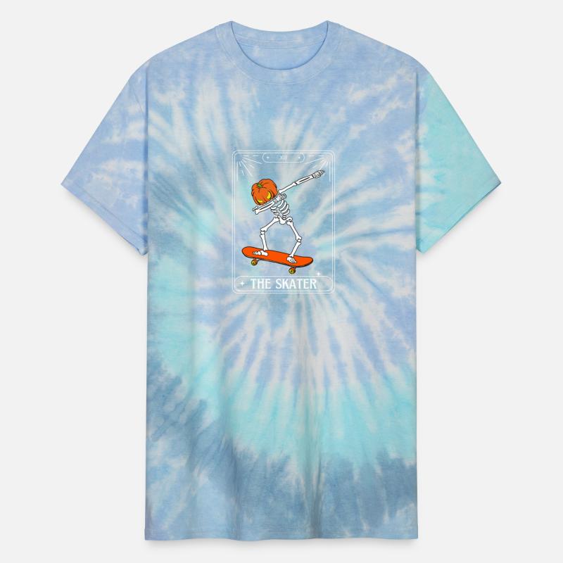The Skater Tarot Card Skate Board Dabbing Skeleton