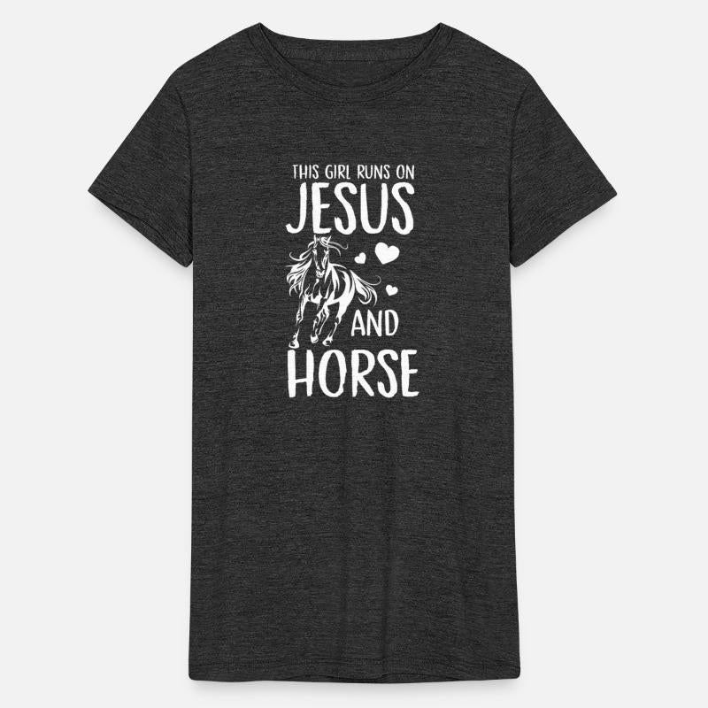 This Girl Runs On Jesus And Horses Riding Rider