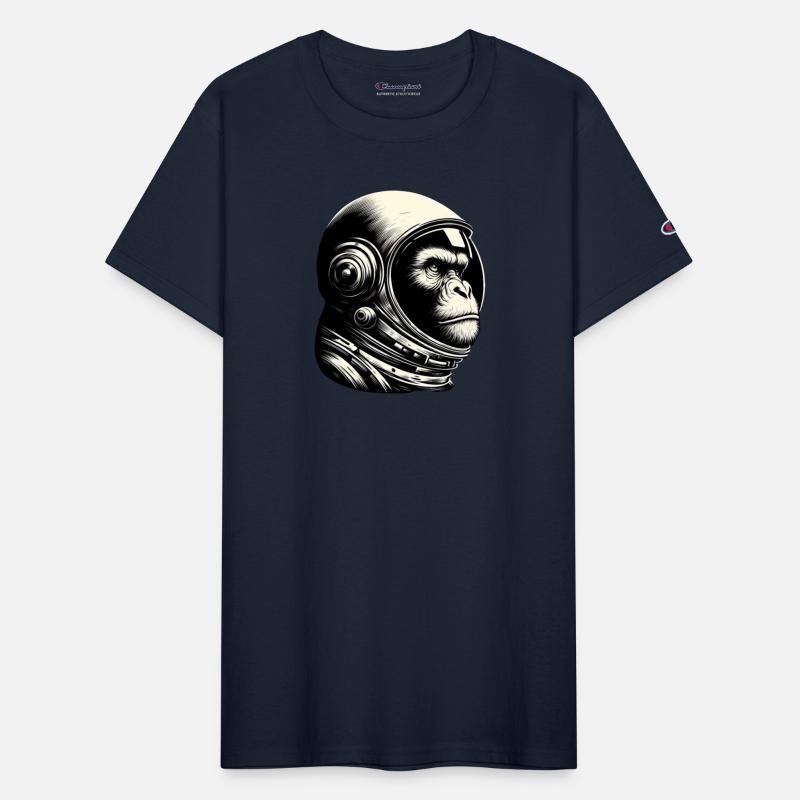 Thoughtful Chimpanzee Astronaut Cosmos