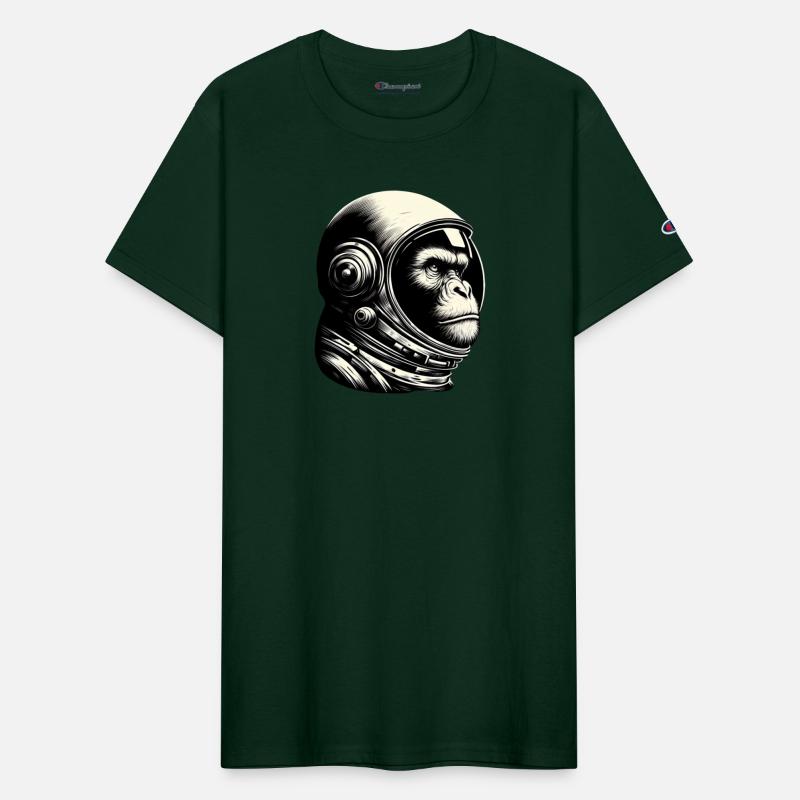 Thoughtful Chimpanzee Astronaut Cosmos
