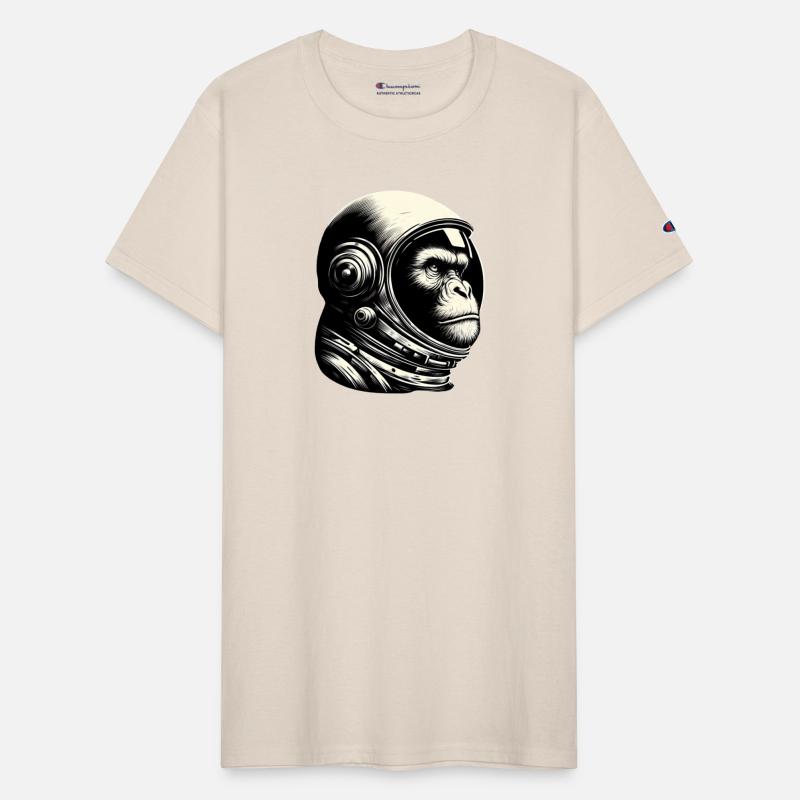 Thoughtful Chimpanzee Astronaut Cosmos