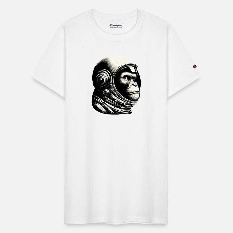 Thoughtful Chimpanzee Astronaut Cosmos