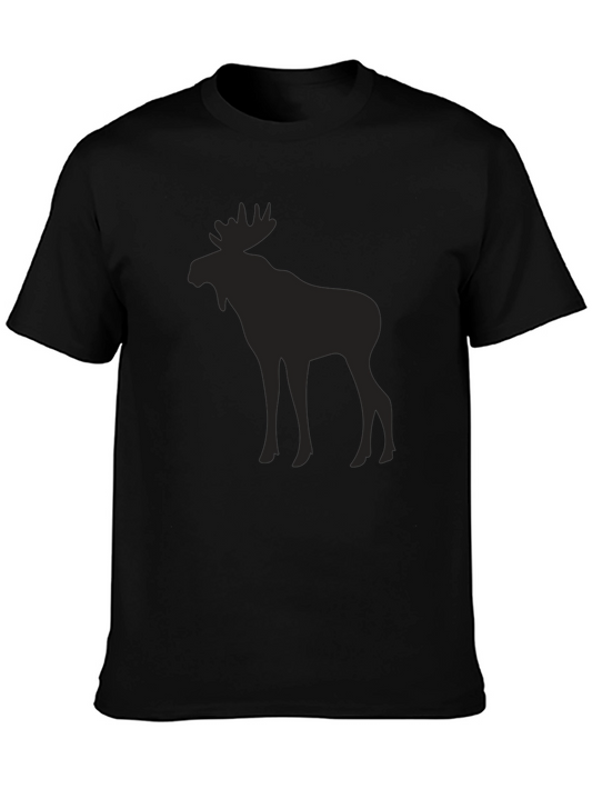 Moose Silhouette T-Shirt - Black
