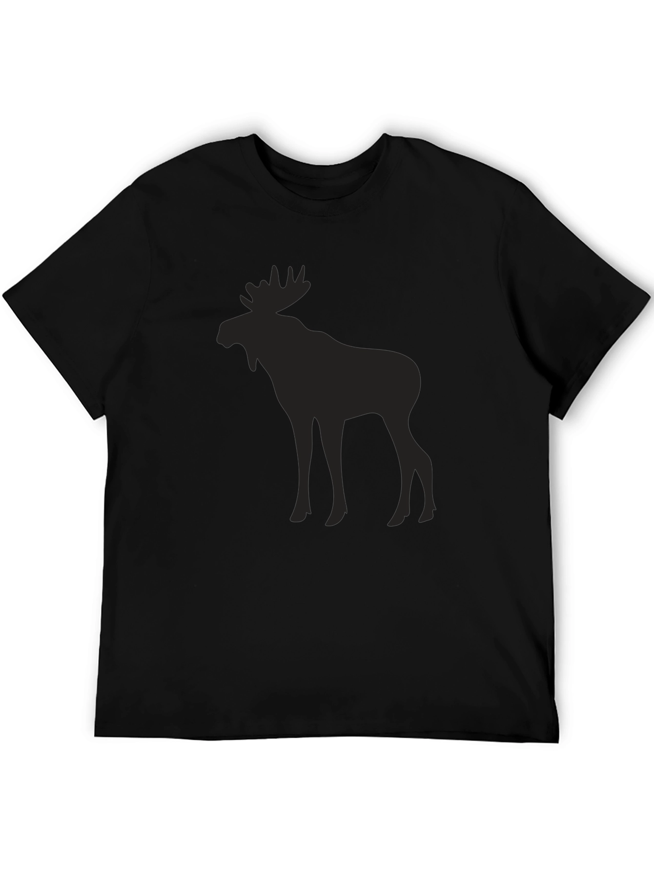 Moose Silhouette T-Shirt - Black