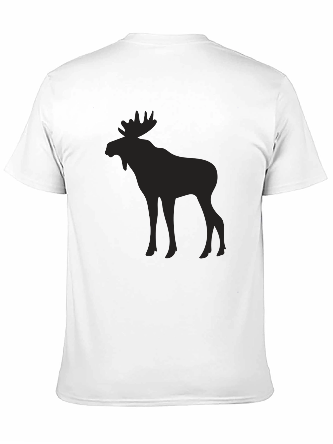 Moose Silhouette T-Shirt - Black