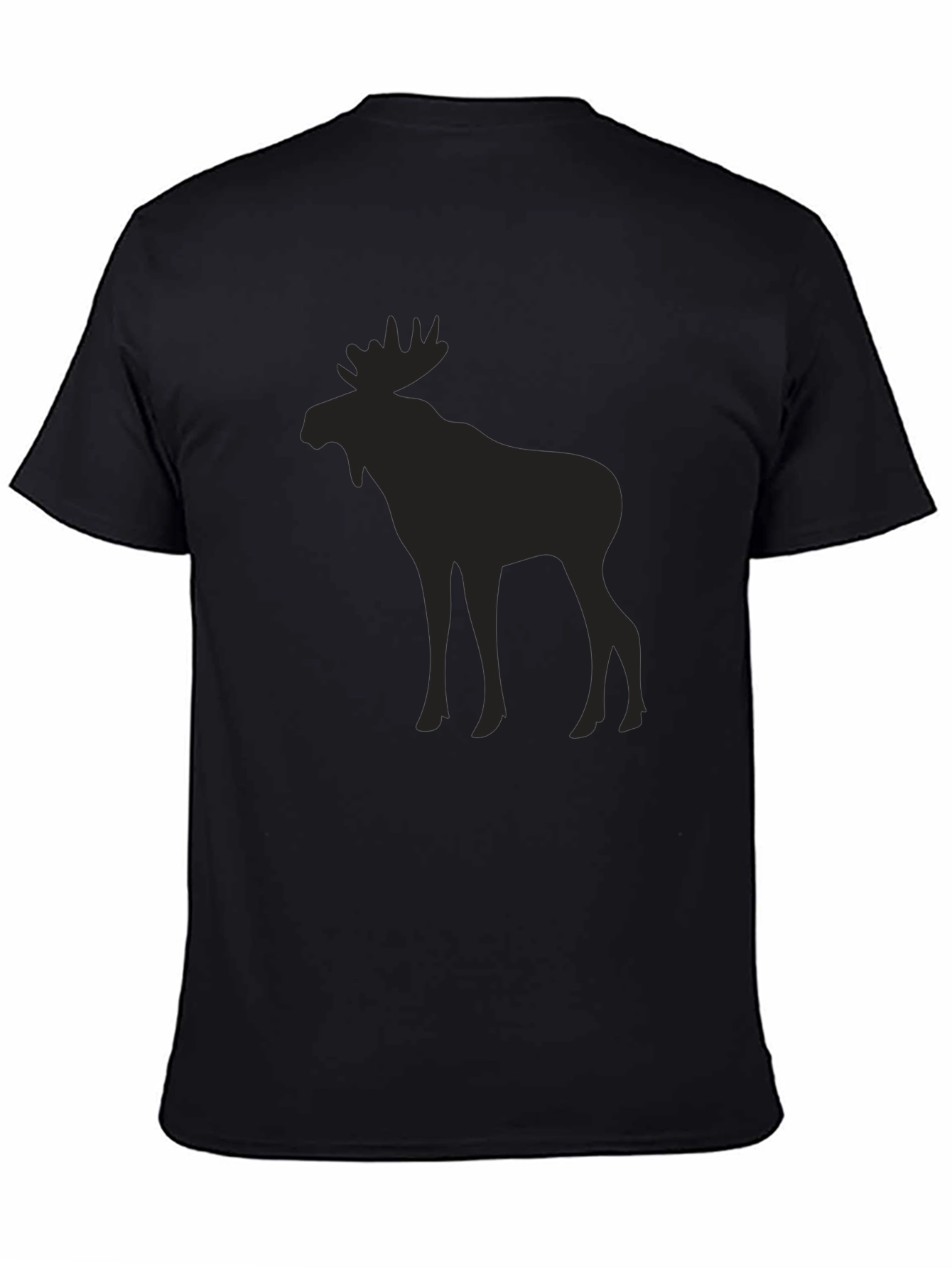Moose Silhouette T-Shirt - Black