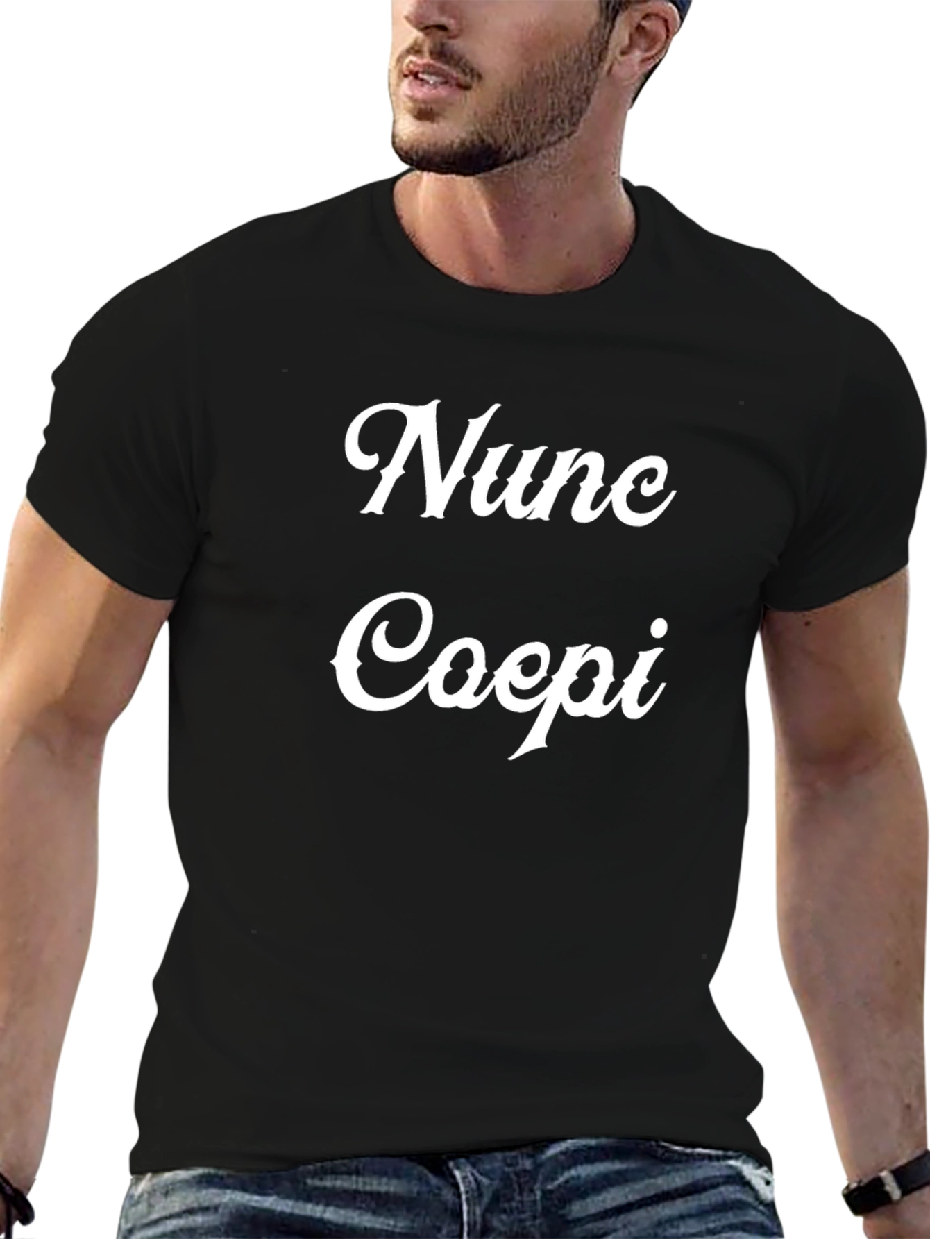 Nunc Coepi T-Shirt - Bold Statement Tee