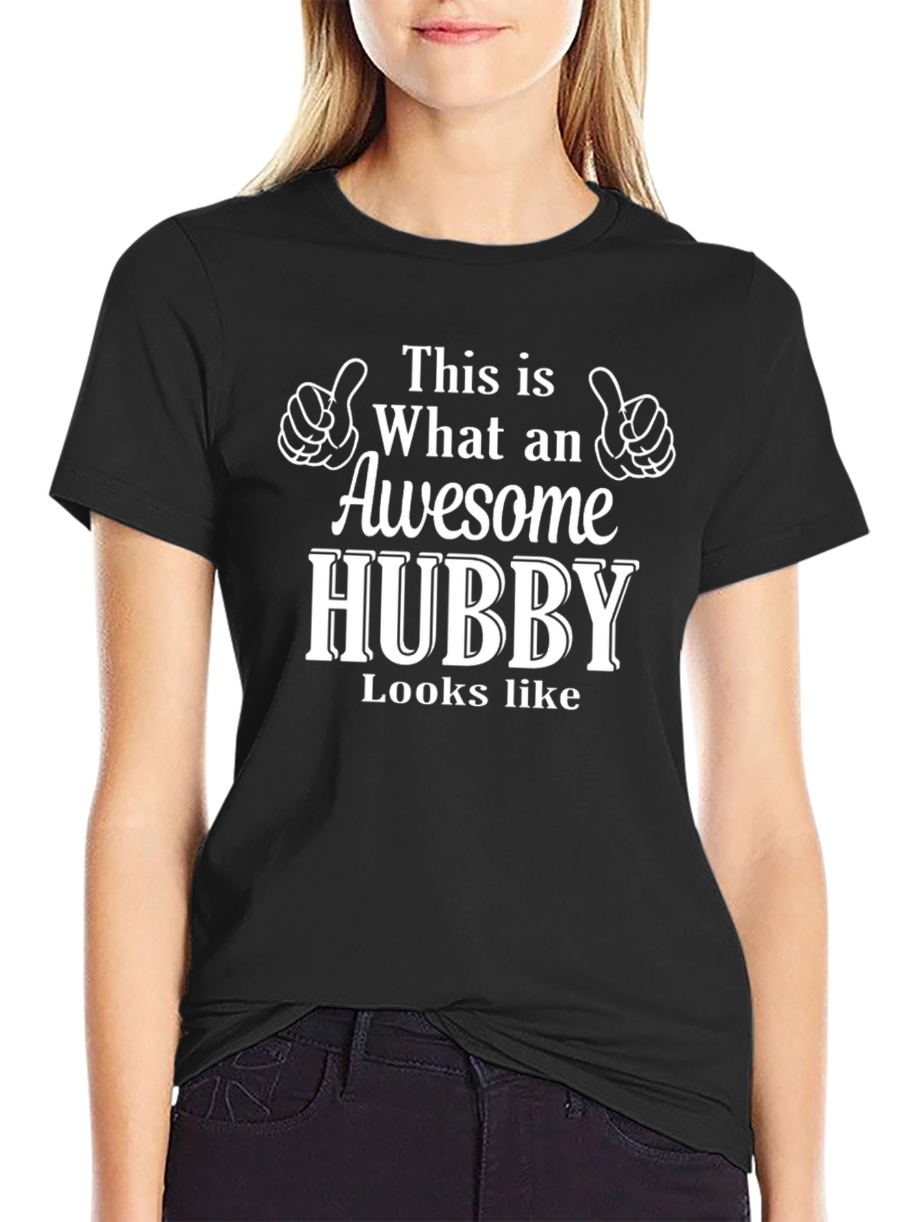 Awesome Hubby Black T-Shirt - Gift for Husband
