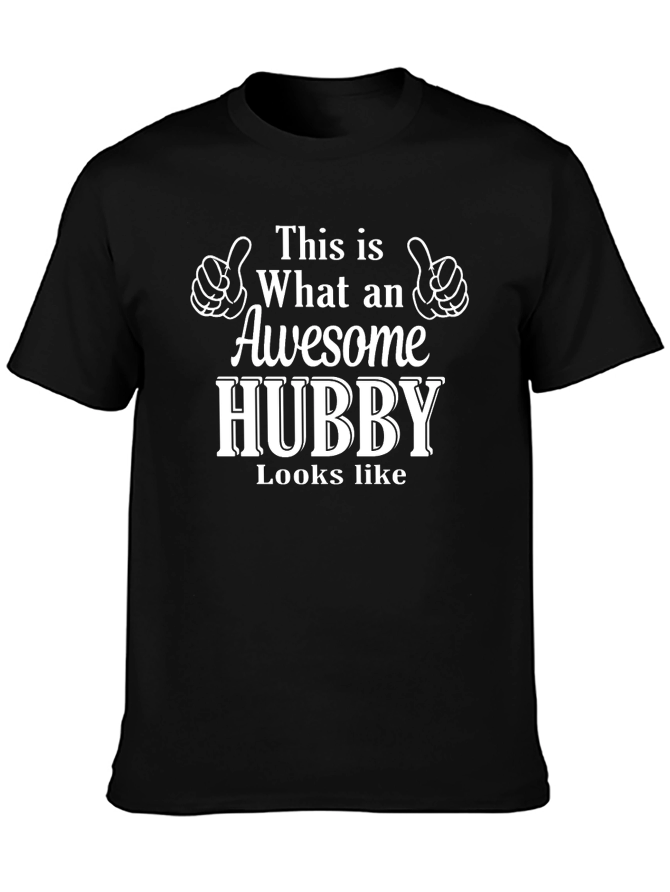 Awesome Hubby Black T-Shirt - Gift for Husband