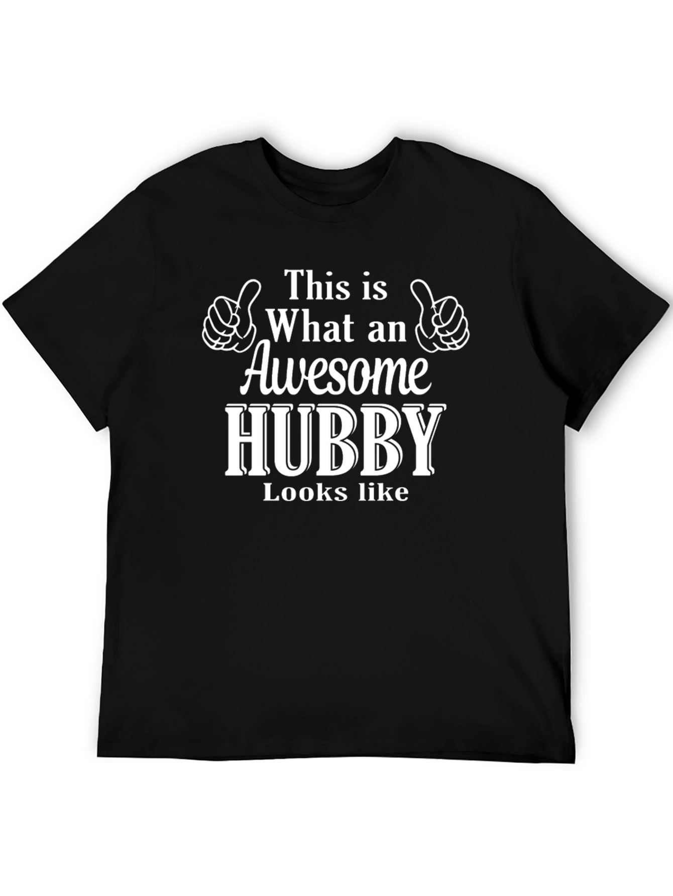 Awesome Hubby Black T-Shirt - Gift for Husband