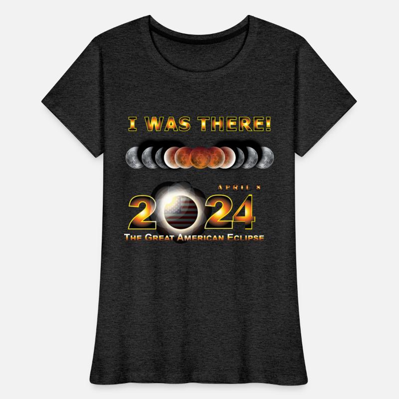 Total Eclipse 2024 I was There w Yellow Outline
