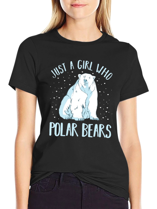 Girl Who Loves Polar Bears T-Shirt