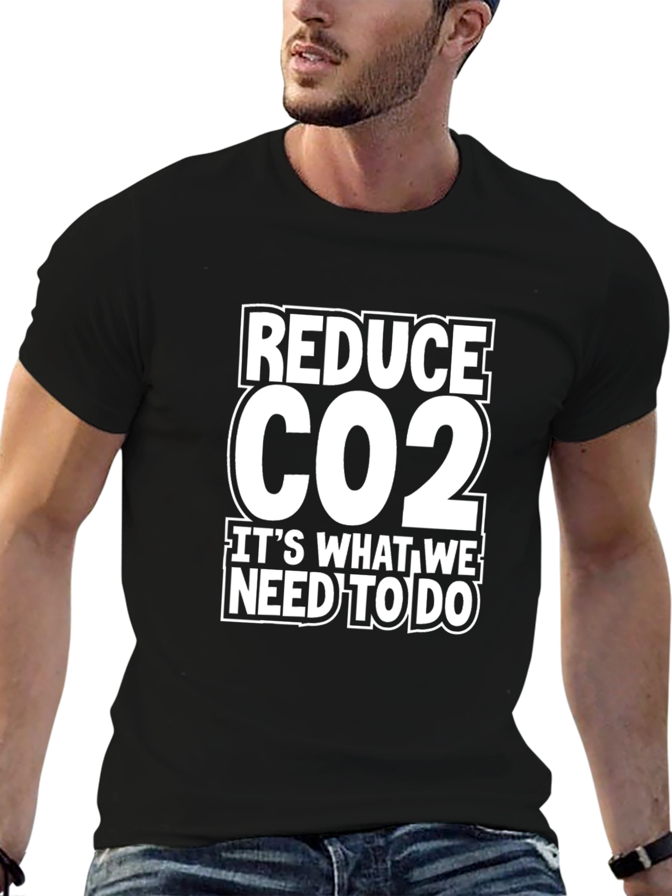 Reduce CO2 T-Shirt: Environmental Awareness Tee