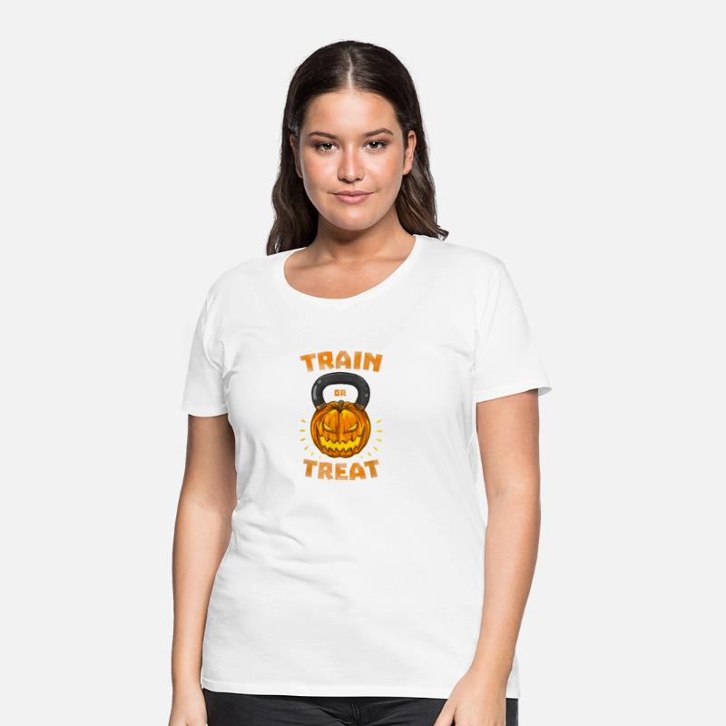 Train Or Treat Pumpkin Kettlebell Halloween