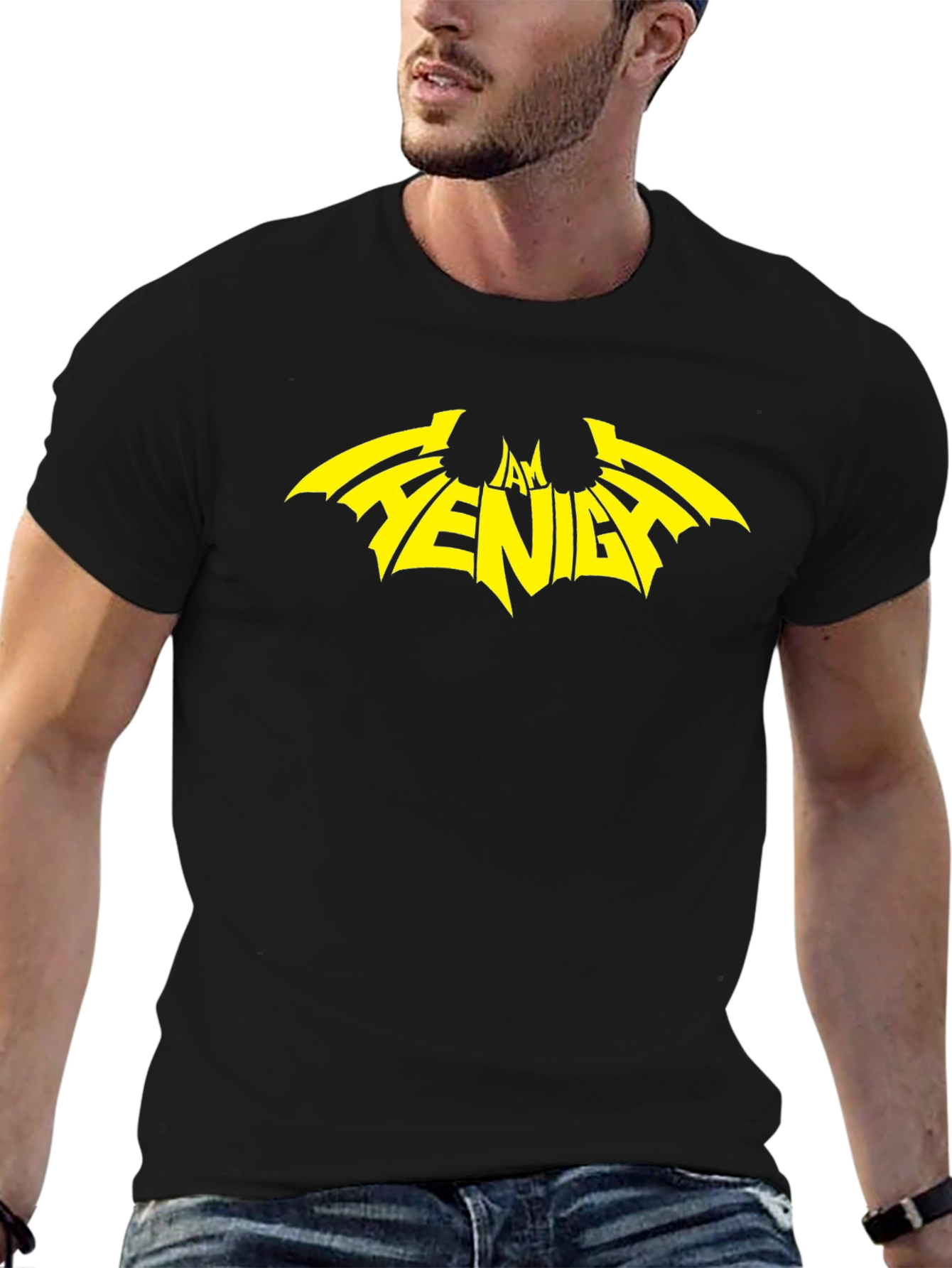 I AM VENGEANCE Batman Inspired Graphic Tee - Black