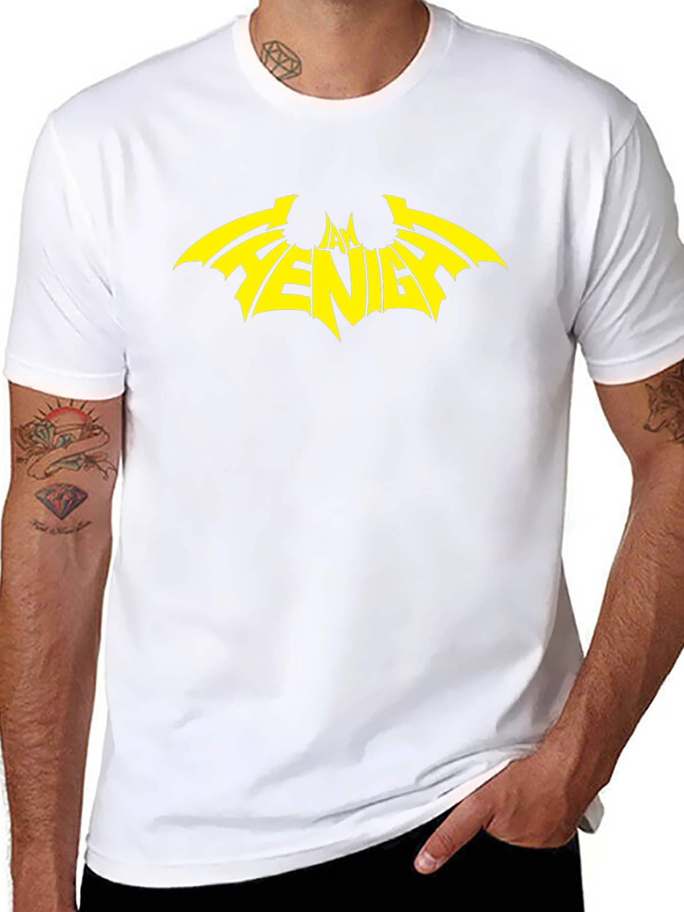 I AM VENGEANCE Batman Inspired Graphic Tee - Black