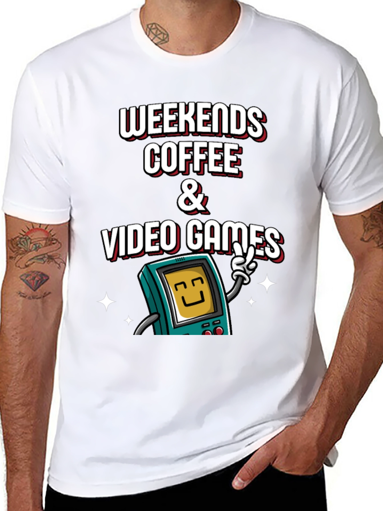 Weekends Coffee & Video Games Graphic Tee