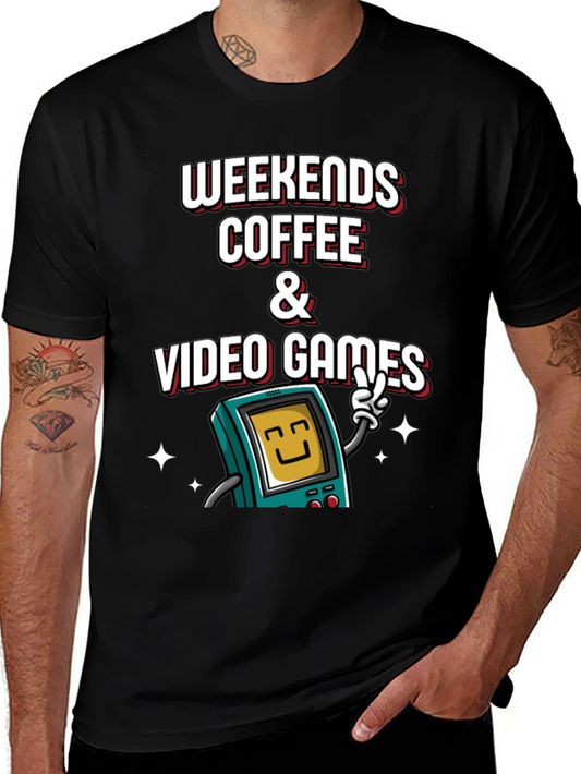 Weekends Coffee & Video Games Graphic Tee