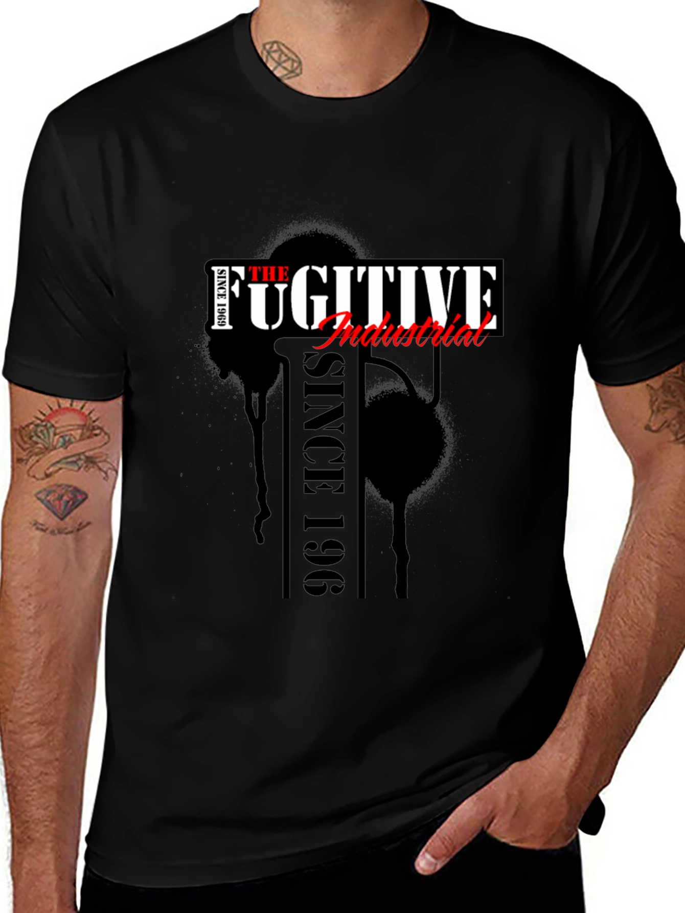 The Fugitive Industrial Black Graphic Tee