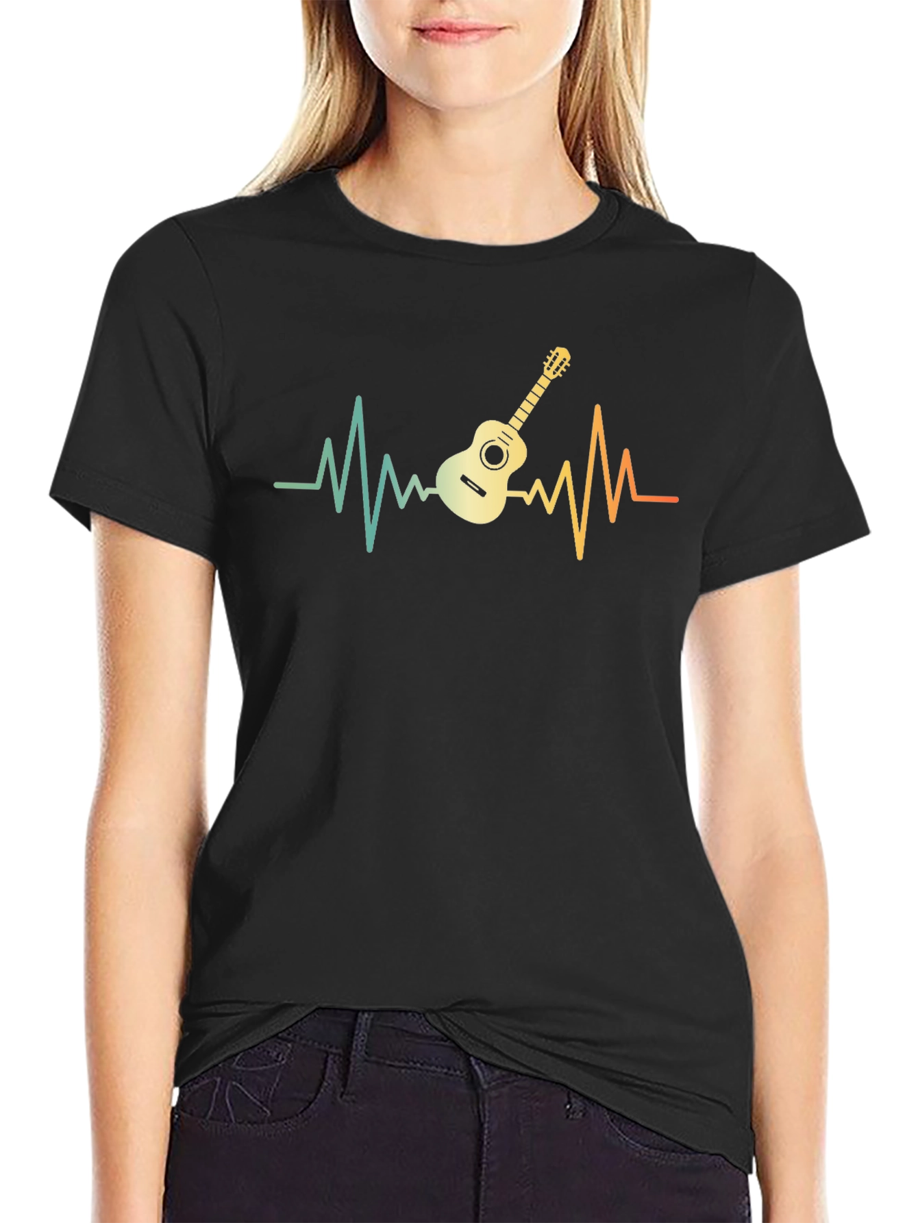 Guitar Heartbeat Graphic Tee