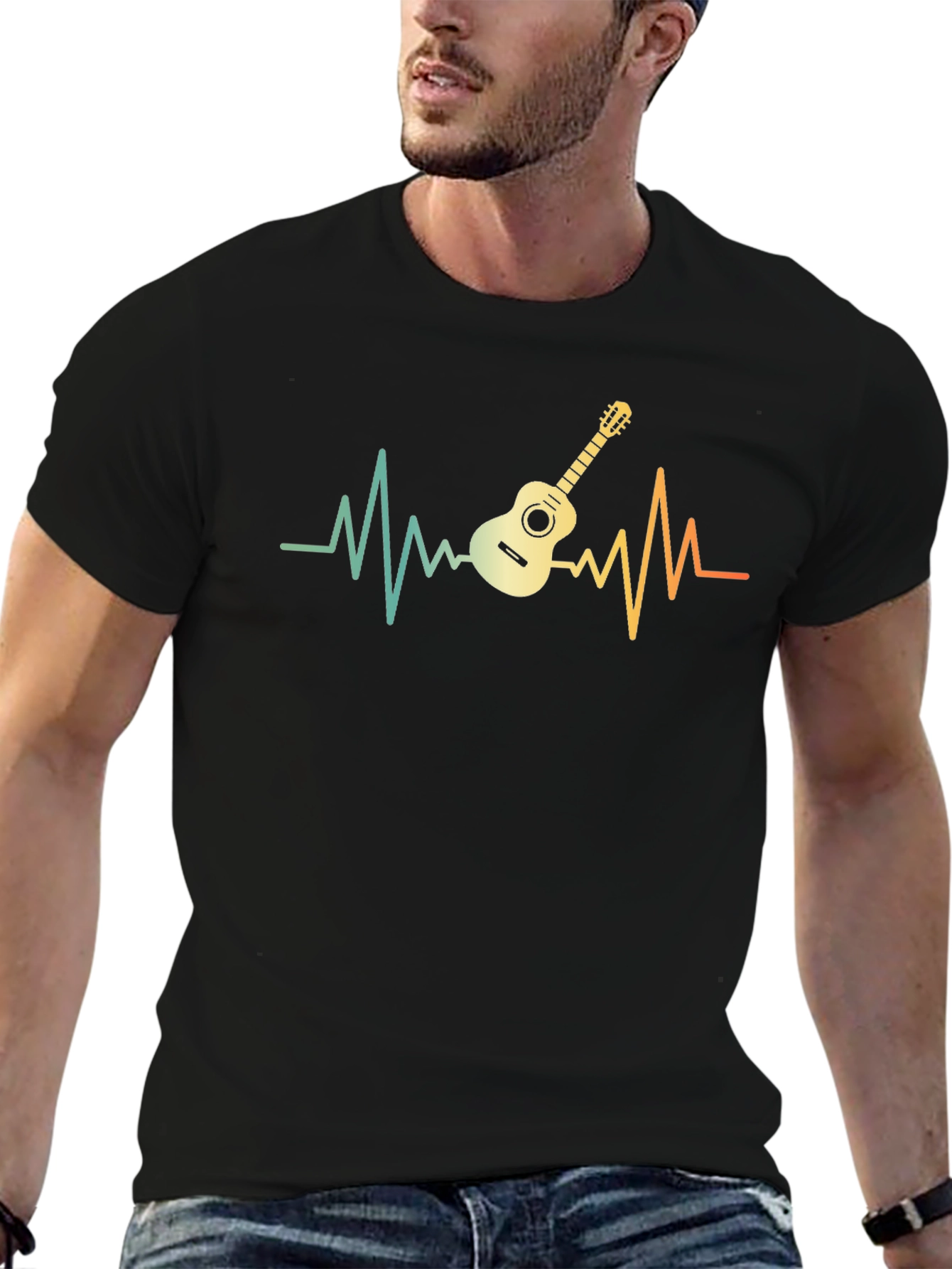 Guitar Heartbeat Graphic Tee