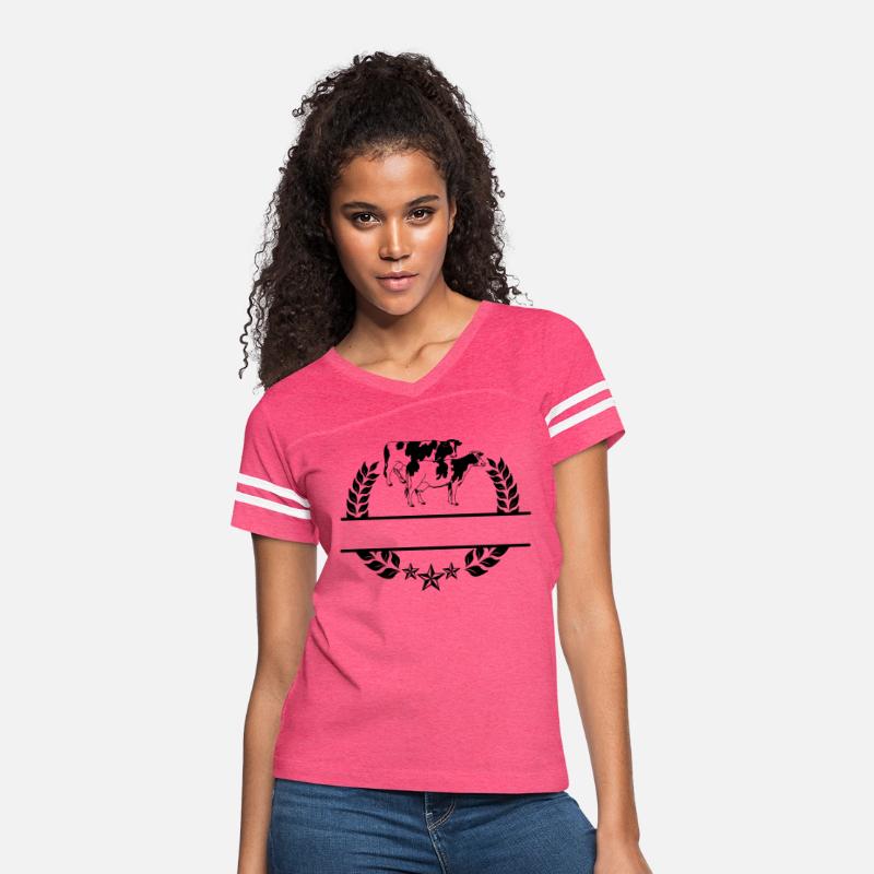 Two cows black-and-white in laurel wreath for text