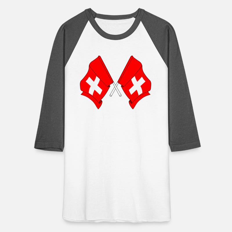 Two flags of Switzerland crossed