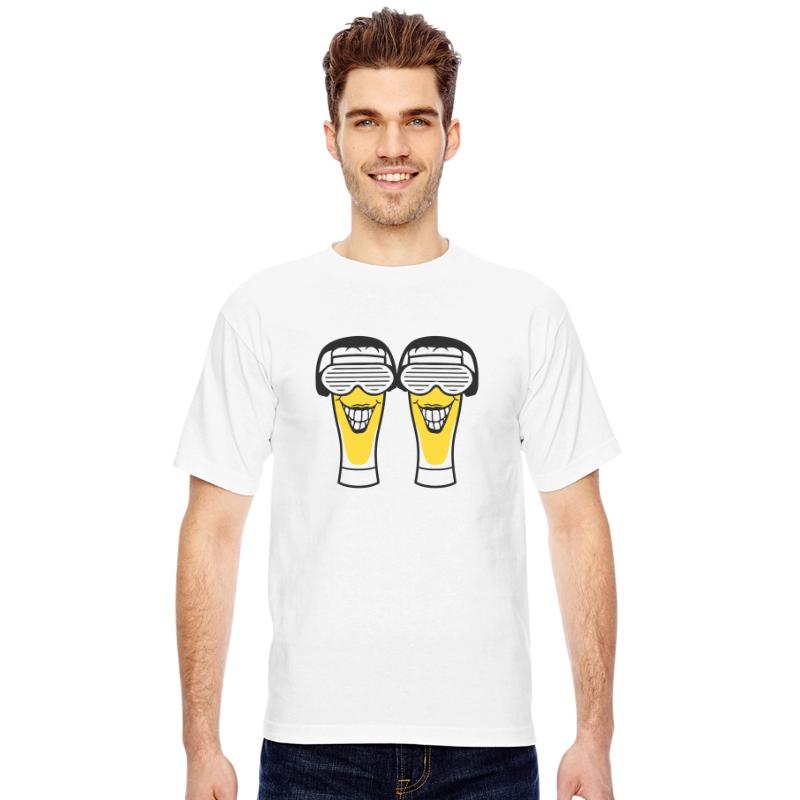 Two Funny Alcohol Beer Glasses 2 Friends Team Crew